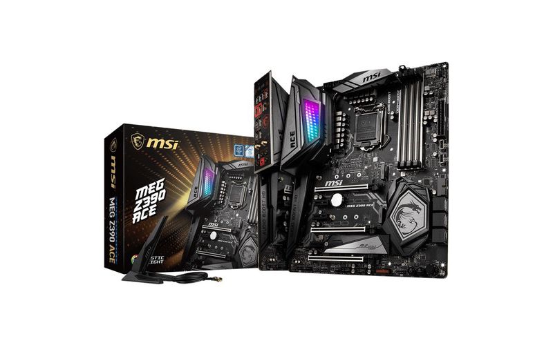 MSI MEG Z2390 Ace Gaming Motherboard  -  Intel Chipset - Socket H4 LGA-1151 - Triple Turbo M.2 - Mystic Light Infinity - Intel Optane Memory ready