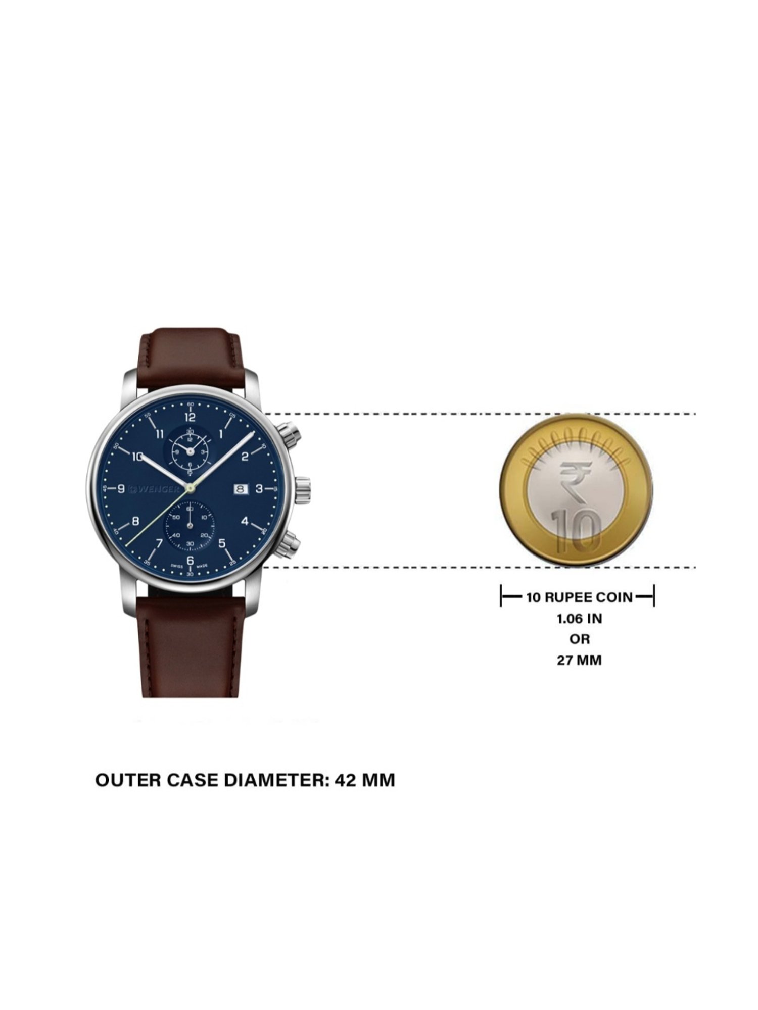 Wenger Swiss Made 01.1743.125 Urban Classic Chrono Analog Watch for Men