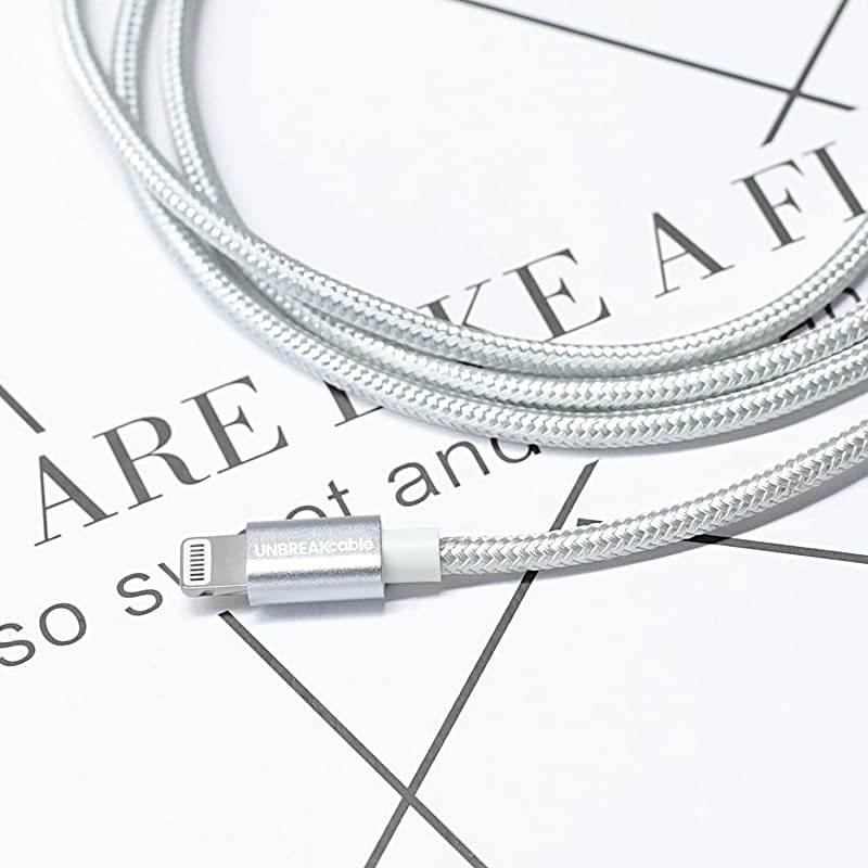 iPhone Charger Cable 2M66ft Apple MFi Certified Nylon Braided USB to Lightning Fast Charging Cord Compatible with iPhone 1111 Pro11 Pro MaxXXSXS MaxSE 2020 iPad iPodSilver