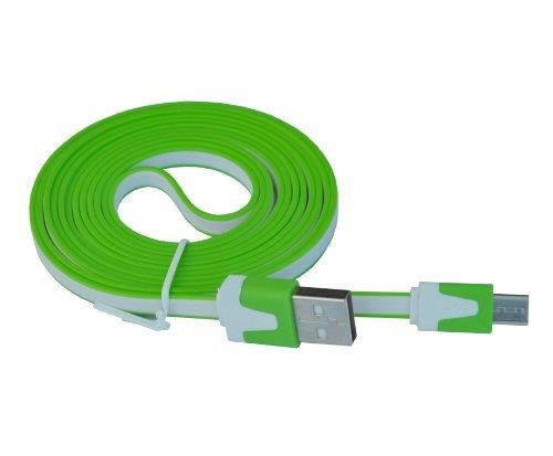 iShoppingdeals - for LG G Pad 7" / 8.3" / 10.1" Tablet USB Data Sync Charging Transfer Cable Cord 6 Feet, Green/White