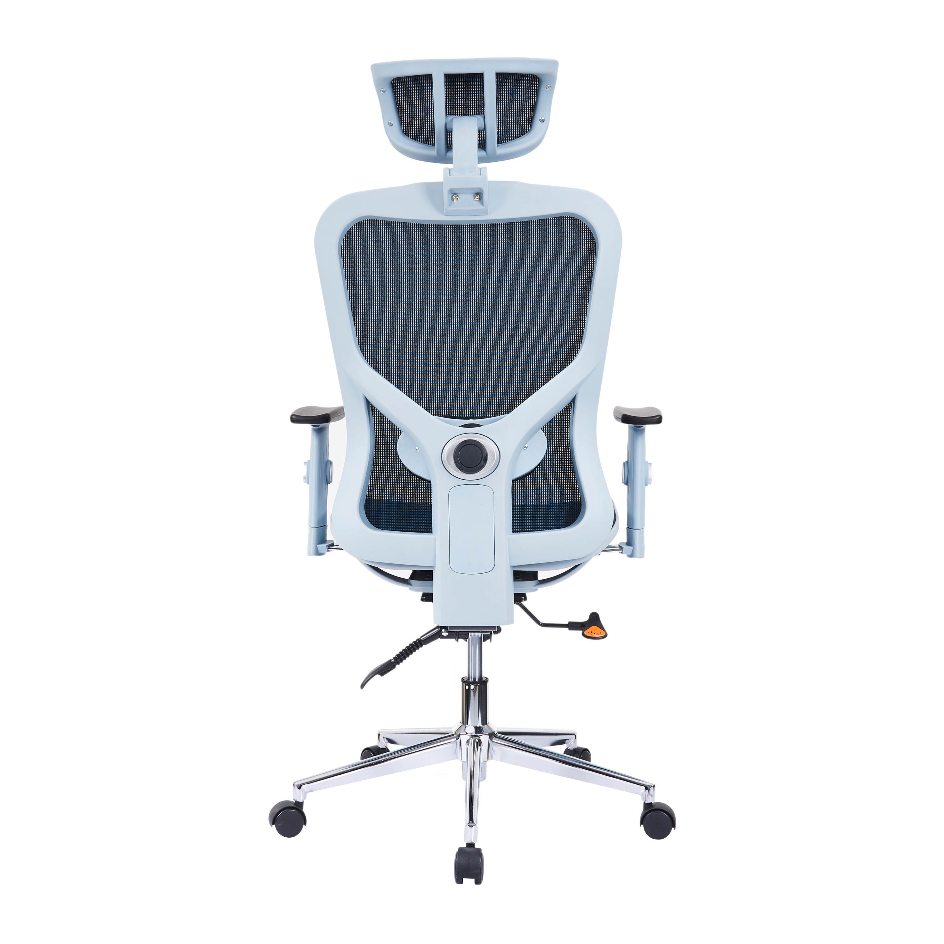 The Techni Mobili High Back Executive Mesh Office Chair with Arms, Headrest and Lumbar Support, Blue