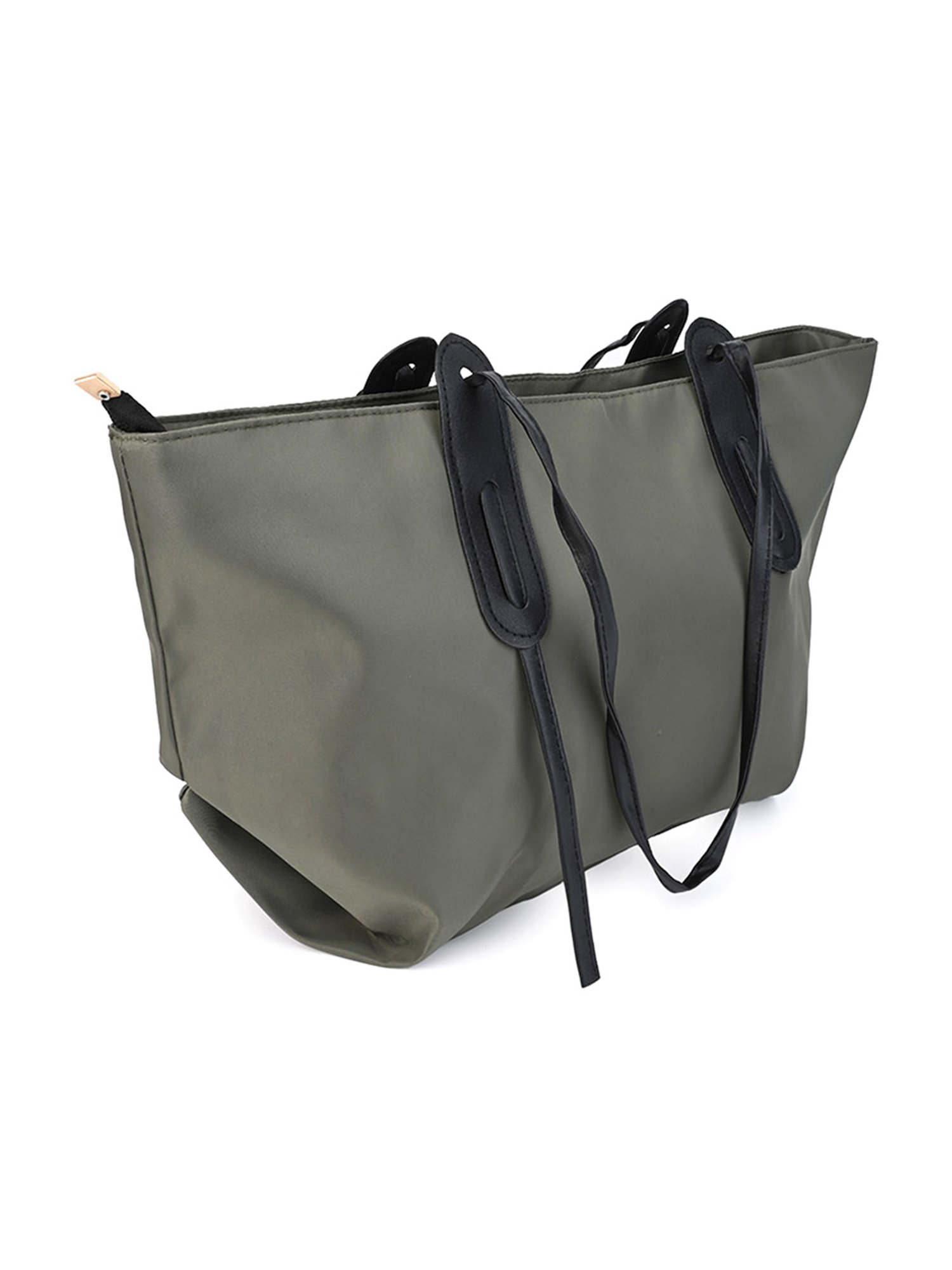 Call It Spring Black Combo Solid Large Tote Handbag