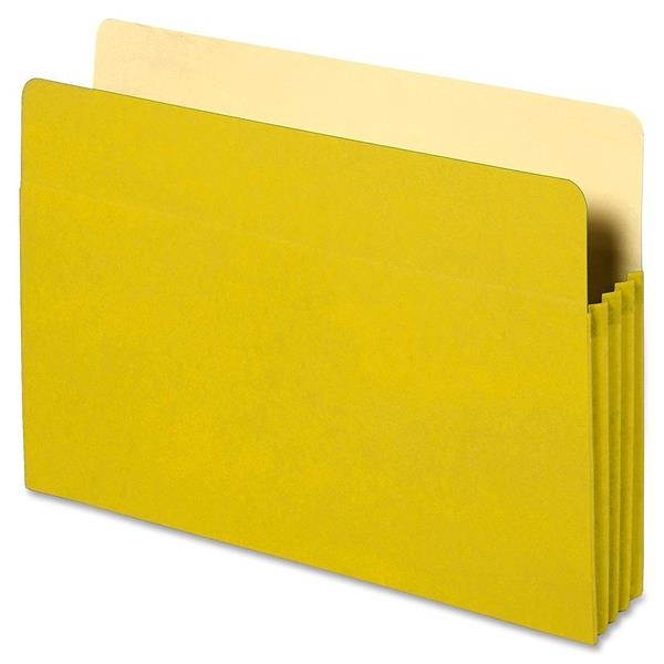 Accordion Pocket 3-1/2" Exp 11-3/4"x9-1/2" Yellow