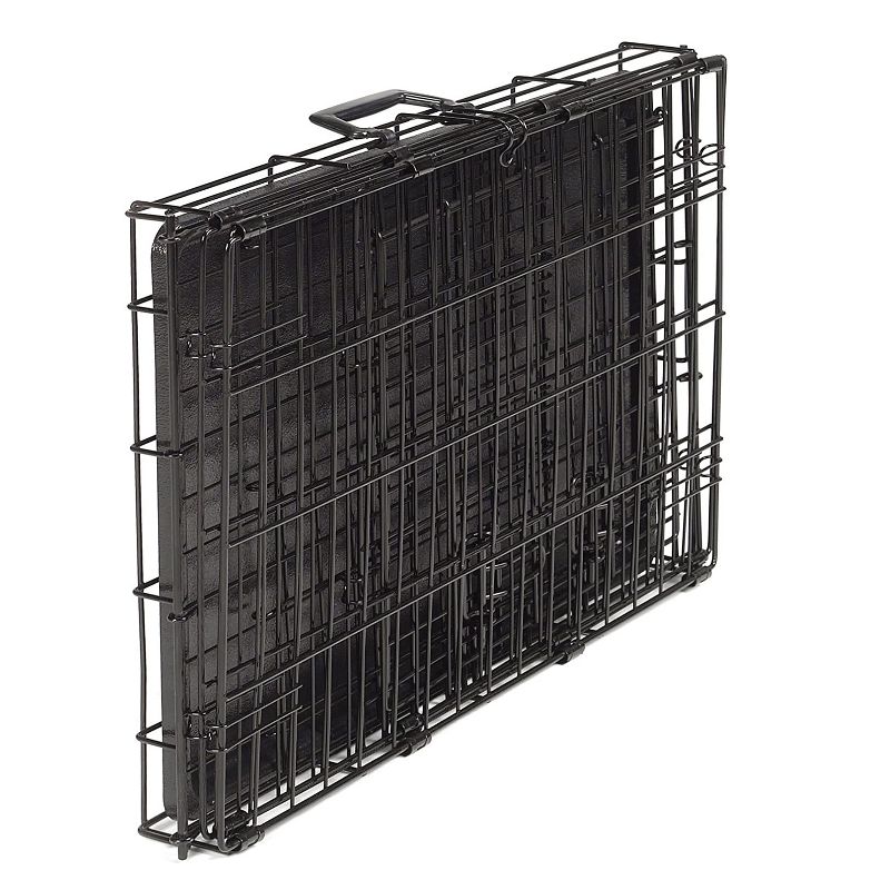 ProSelect Easy Crate XL Collapsible Wire Kennel for Large Dogs and Pets with Removable Tray and Crate Divider, Black