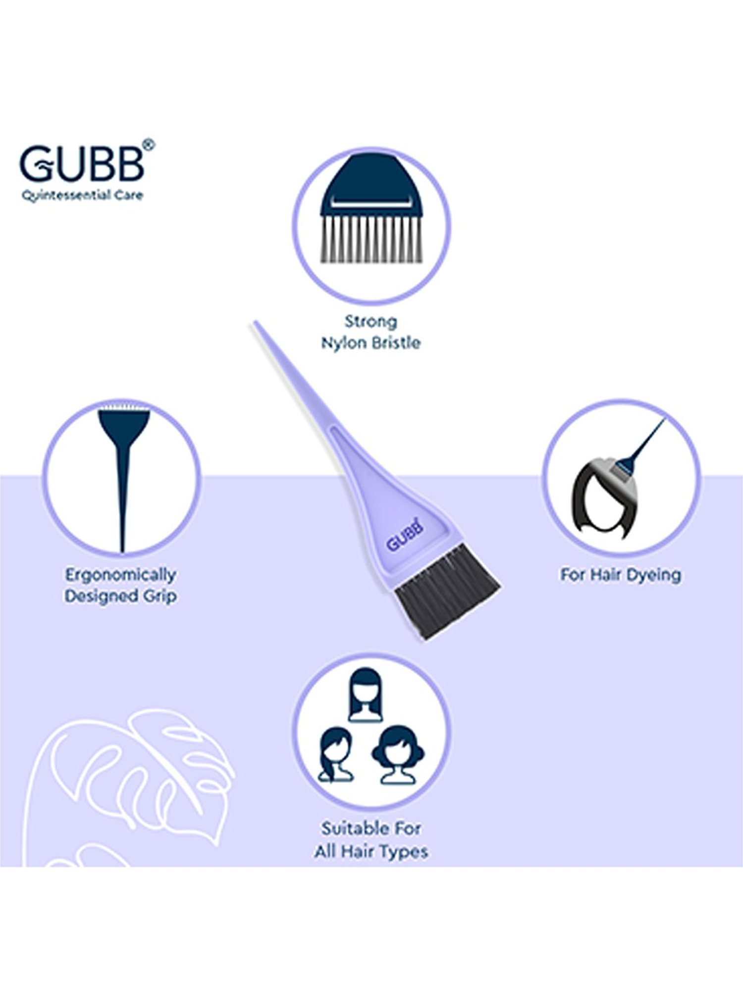 GUBB Hair Colouring Brush, Hair Dye Brush for Hair Colour Application - Small