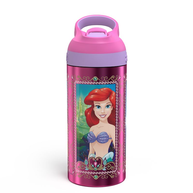 Disney Princess 19.5oz Stainless Steel Water Bottle Pink/Purple - Zak Designs