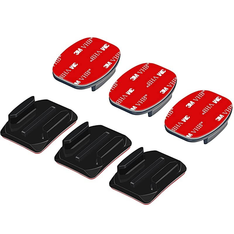 Helmet Adhesive Sticky Mounts Flat Curved 3M Mount Compatible with GoPro Hero 8 7 6 5 4 Session 3+ 3 2 1 Hero 2018 Fusion Max Cameras
