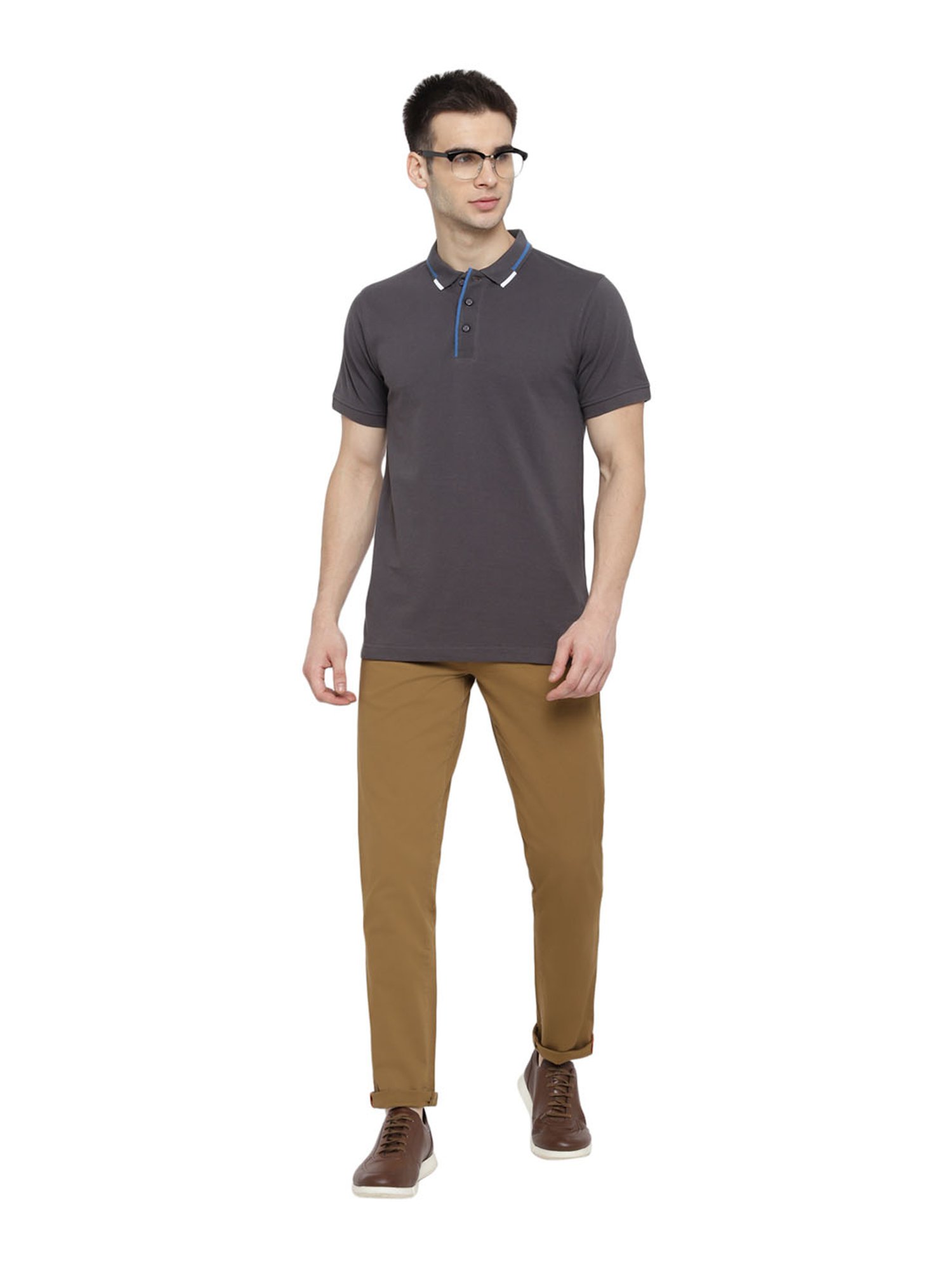 Red Chief Khaki Regular Fit Trousers