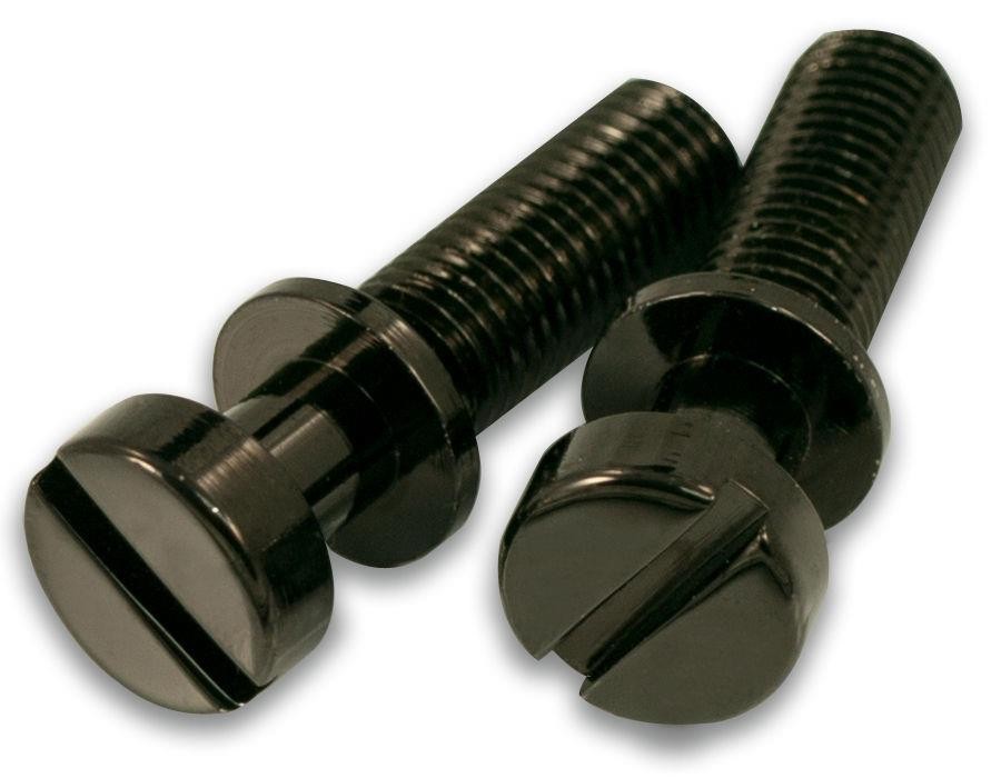 Kluson Stop Tailpiece Studs (2) Brass 0.781 Inch Black (USA Made)