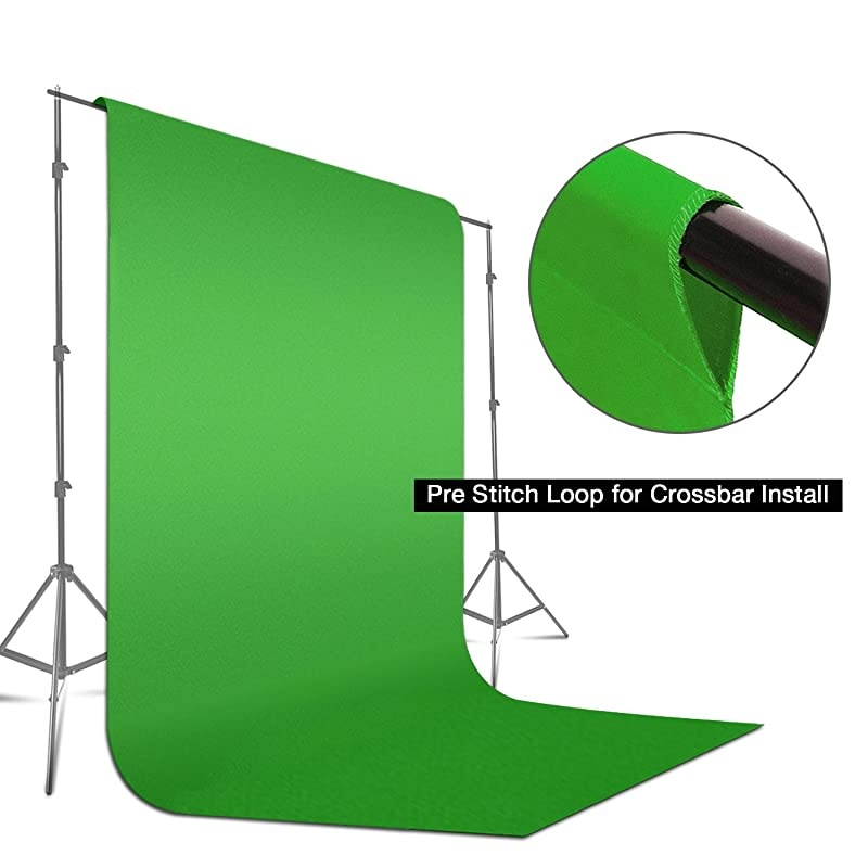 AGG1846 Soft Backdrop Muslin Background Screen for Chroma Key Photo Video Shooting Streaming Photography Studio Green 9 x 13 ft