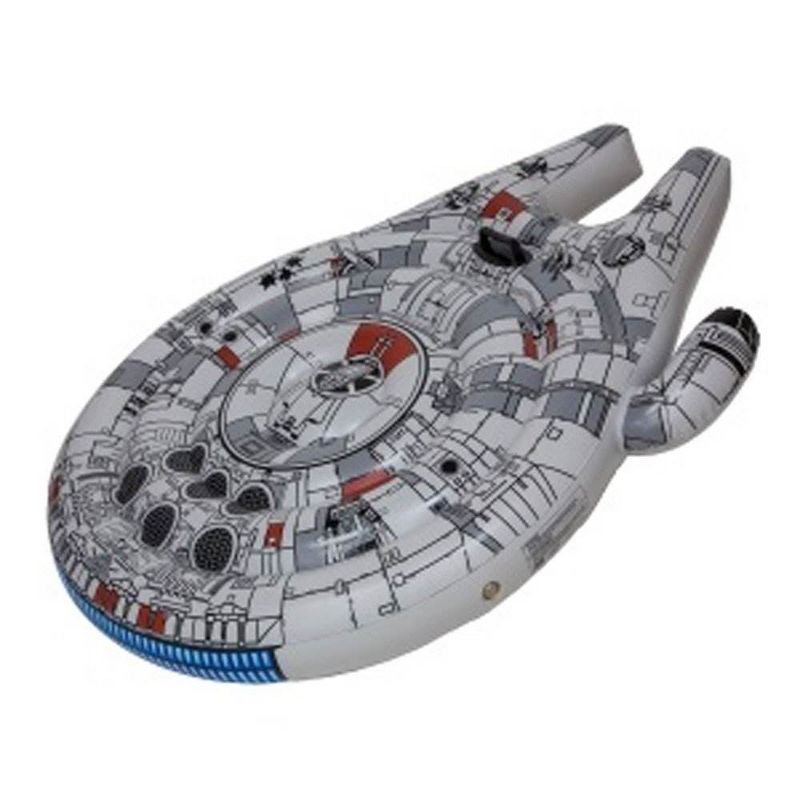 SwimWays 6039188 Star Wars Millennium Falcon Ride On Swimming Pool Float Toy