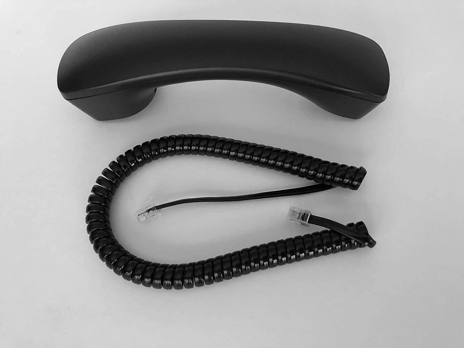 The VoIP Lounge Replacement Black Handset (Includes 9' Cord) for NEC Univerge DT300 DTL Series Phone 2E, 6DE, 12D, 24D, 32D, 8LD