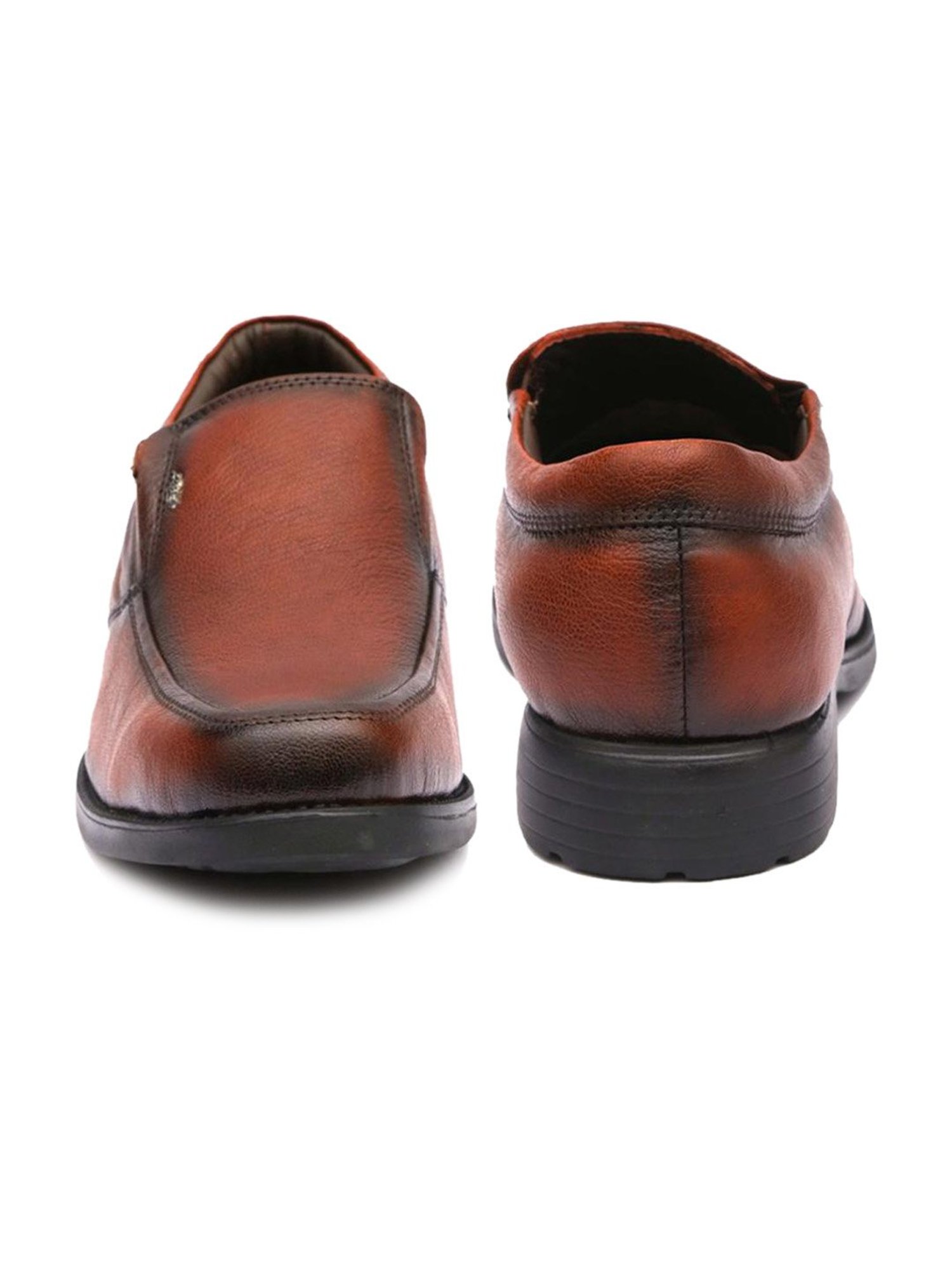 Hitz Men's Brown Formal Slip-ons