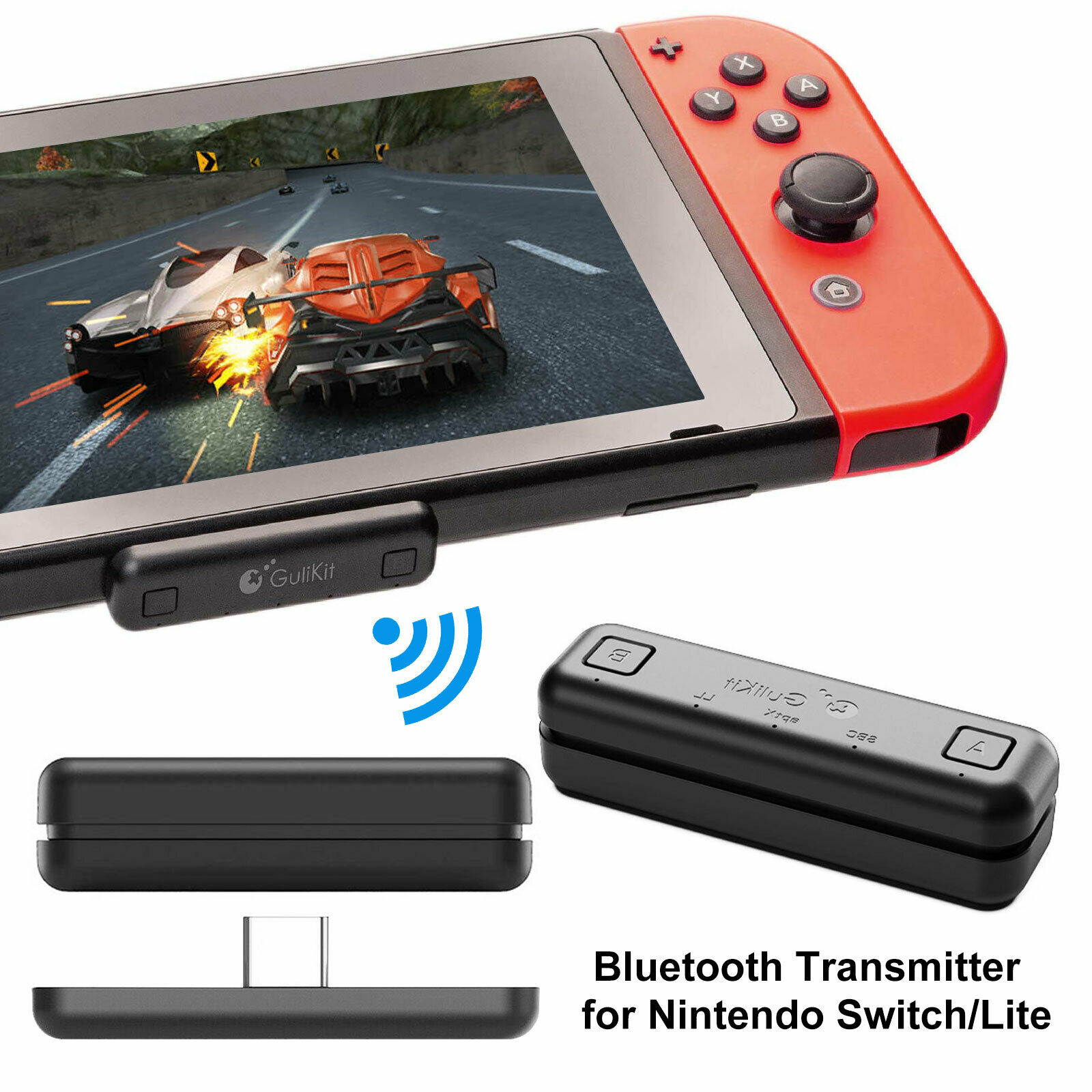 Bluetooth Audio Transmitter Adapter HIFI For Nintendo Switch GULIkit Route Air