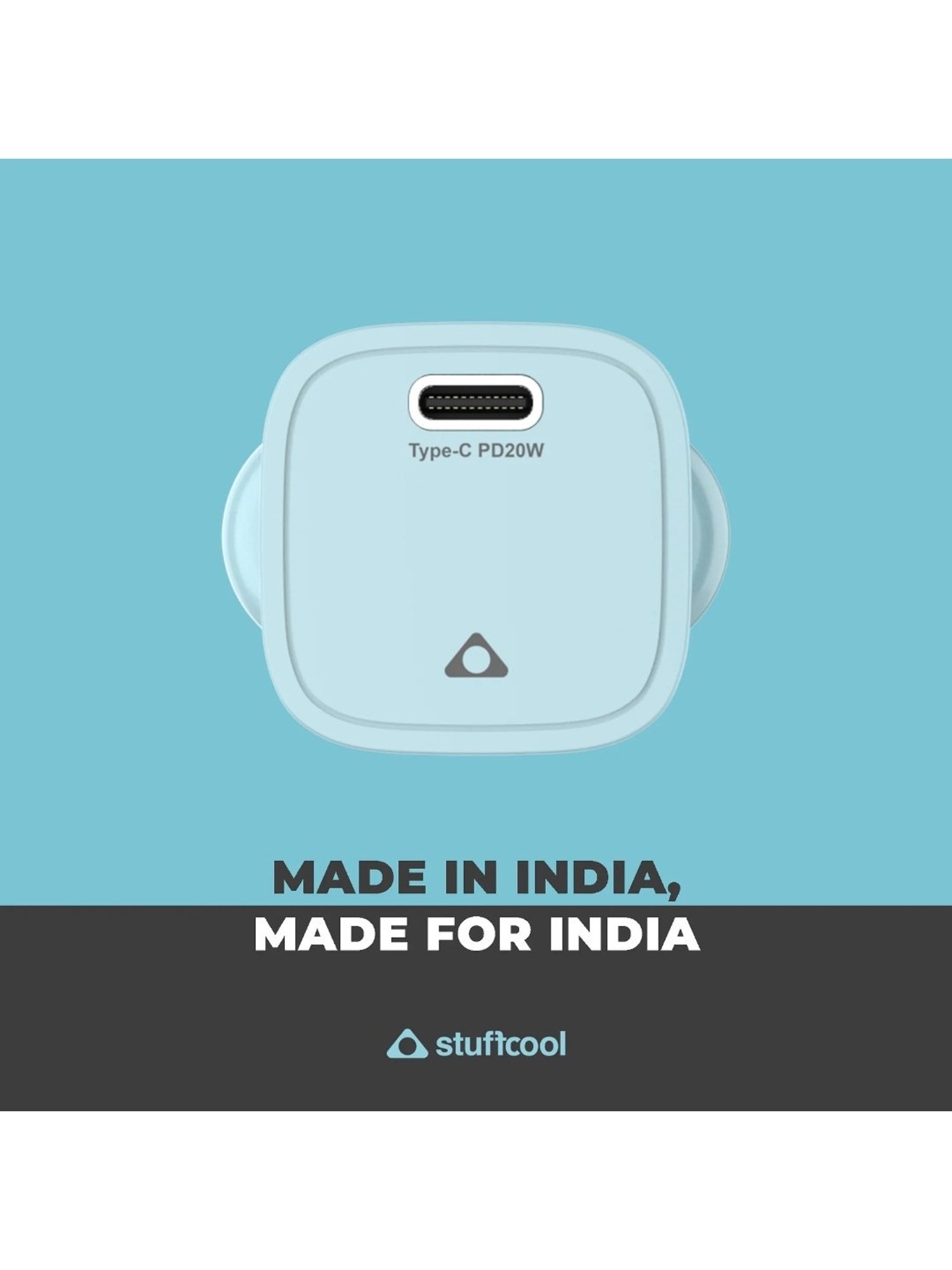 Stuffcool Nuevo PD 20W Smallest Wall Charger (Blue)
