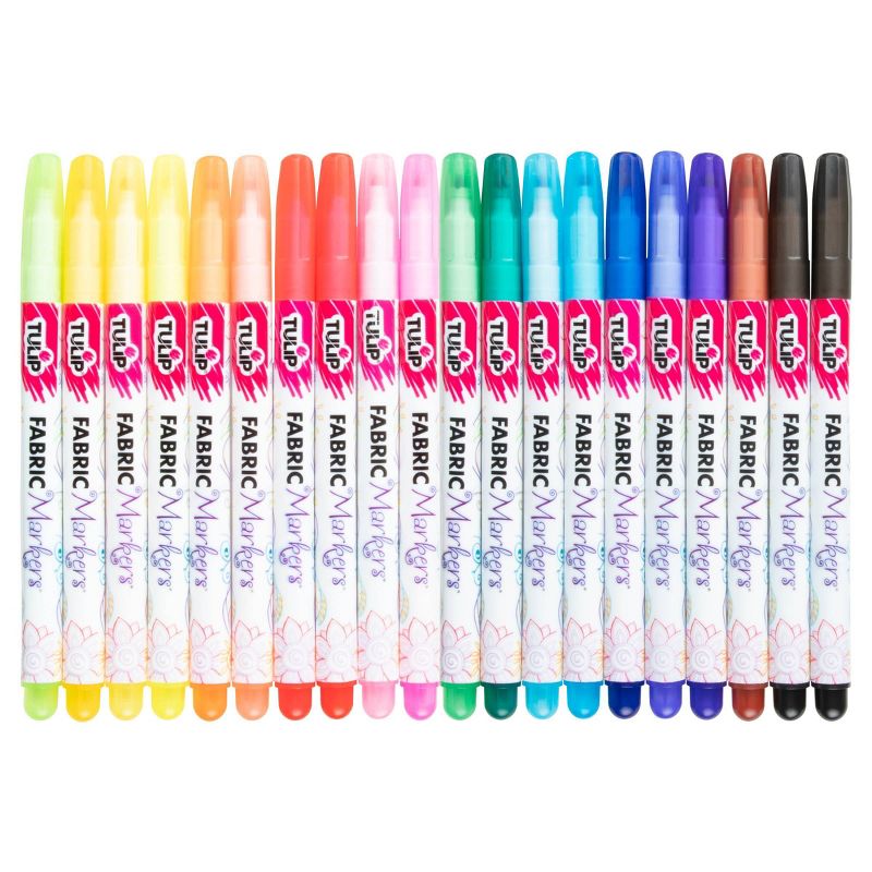 20pk Fabric Markers Fine-Tip Rainbow Color Collection - Tulip Color