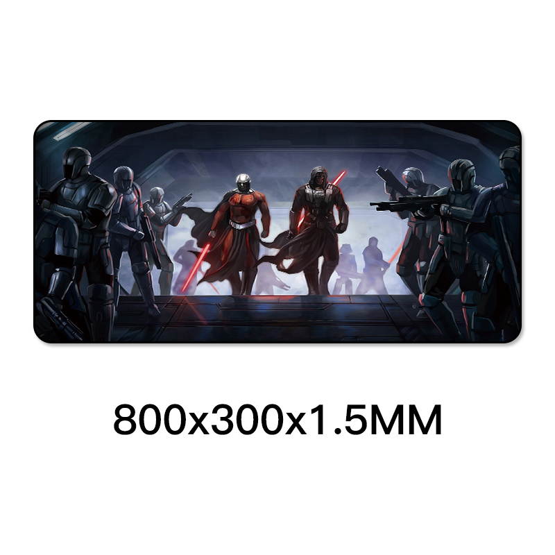 HISPETECH Star Wars Mouse Pad 800x300mm Large Mouse Pad Locking Edge Nature Rubber Computer Gaming Mousepad XL for PC Laptop Desktop