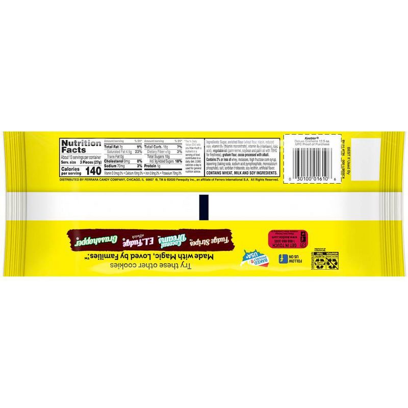 Keebler Deluxe Grahams Fudge Covered Graham Crackers - 12.5oz