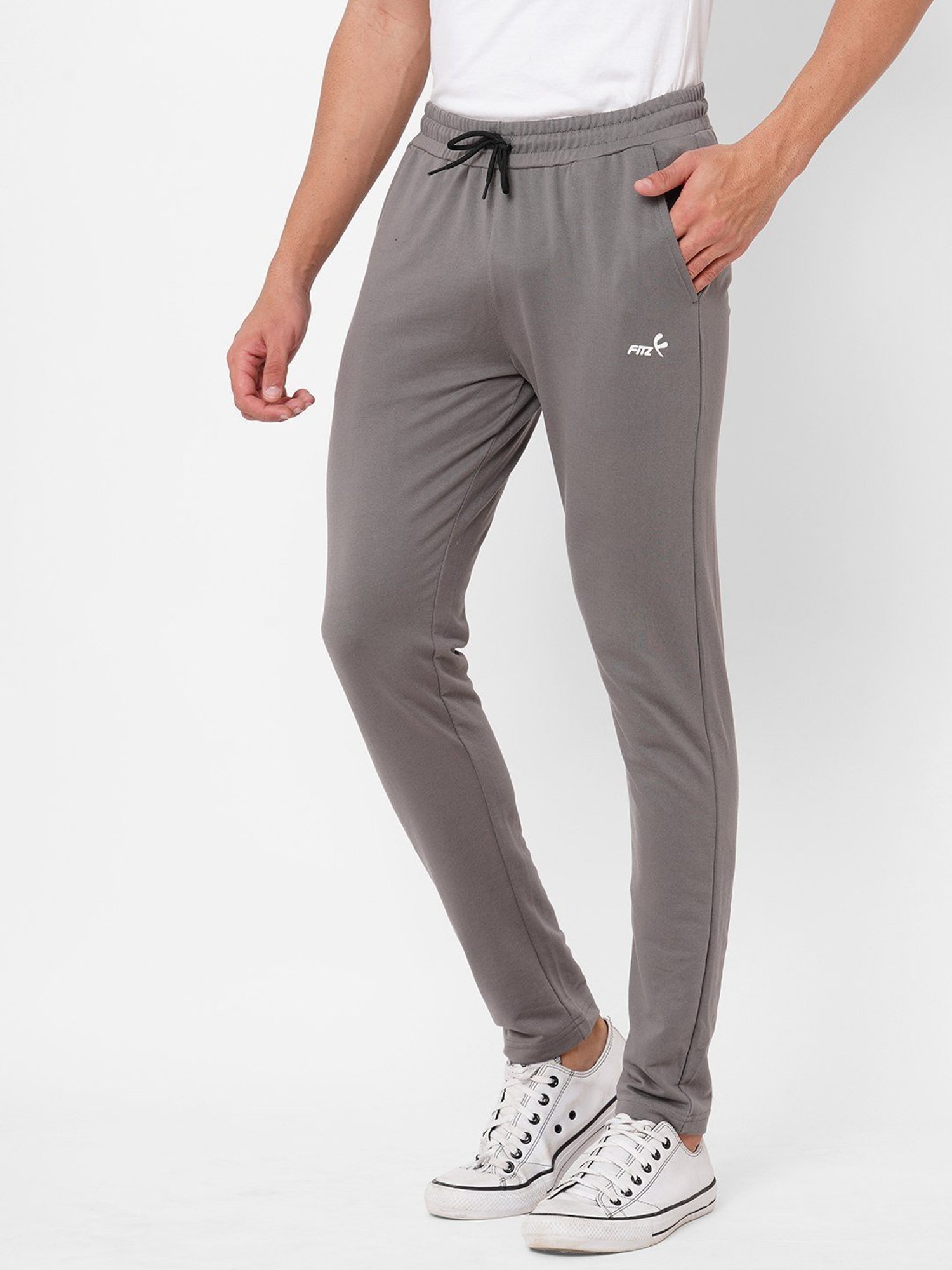 Fitz Charcoal Grey Slim Fit Trackpants