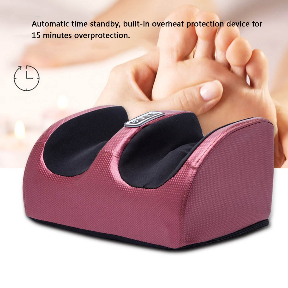 Electric Heating Foot Massager Machine Muscle Relaxation Leg Massager Kneading Blood Circulation Heat Therapy Massage Instrument-UK Plug