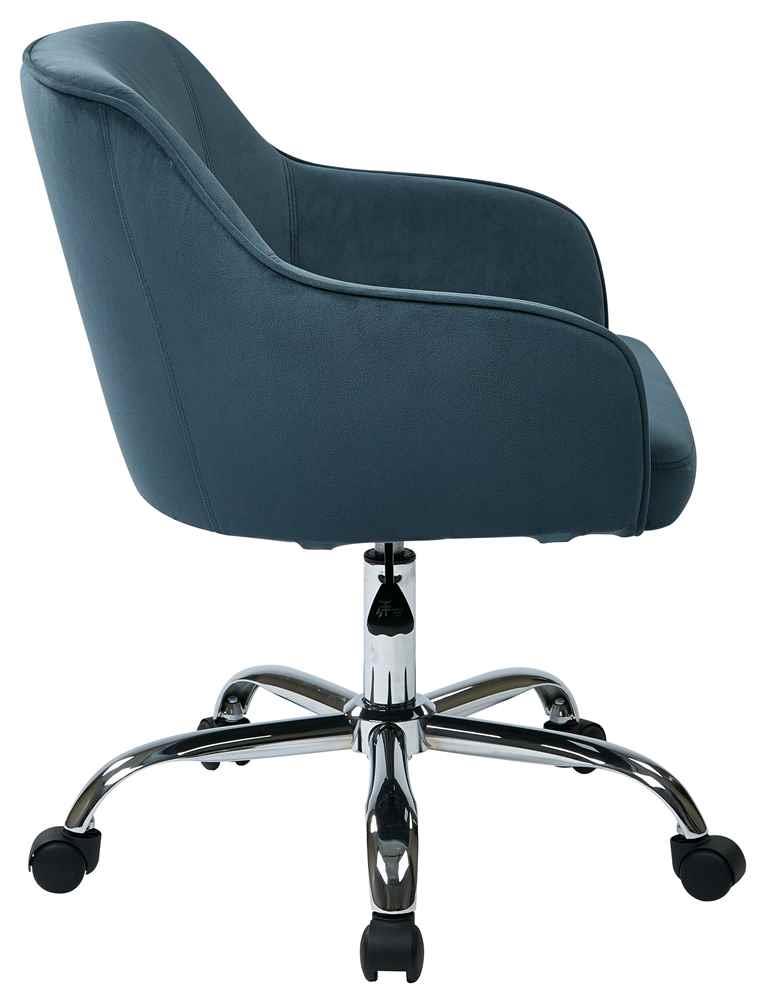 Task Chair in Atlantic Velvet Fabric
