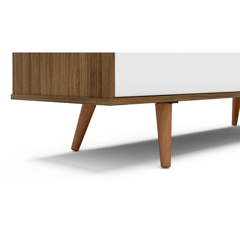 60" Danbury Tv Stand Walnut and White - Chique