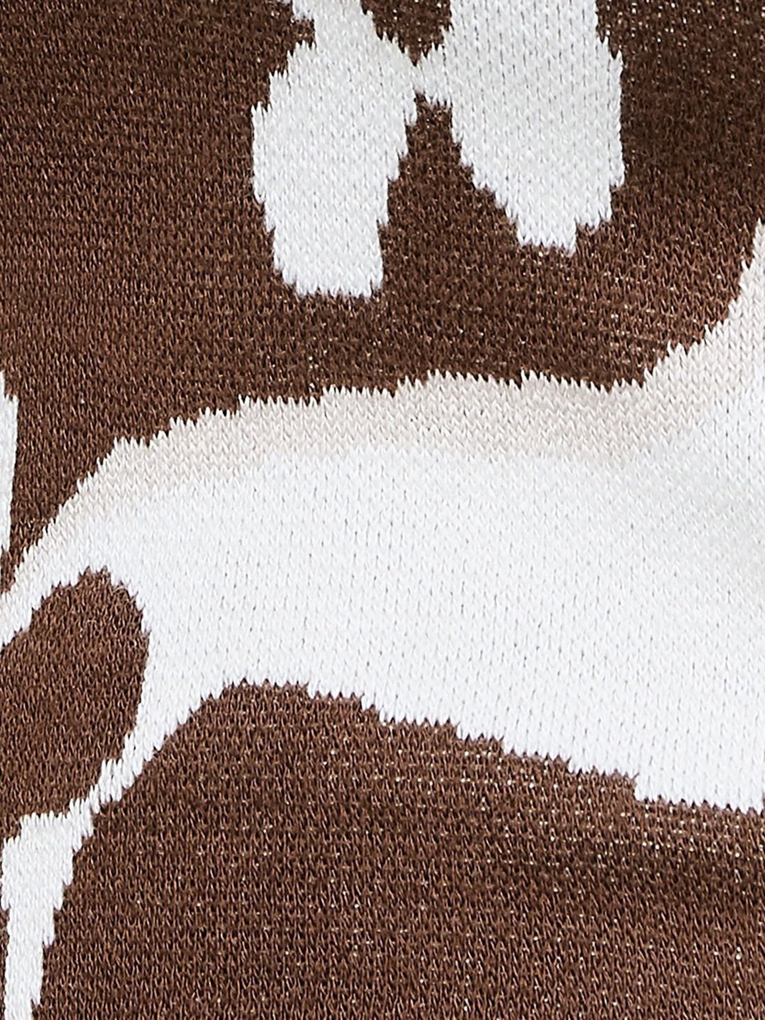 Ginger by Lifestyle Brown & White Printed Sweater