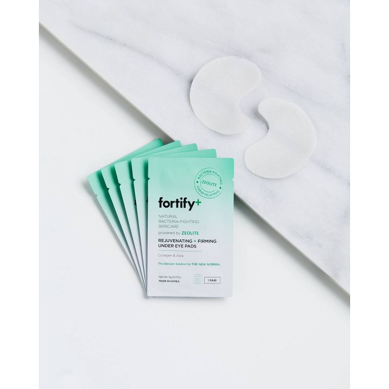 Fortify+ Natural Bacteria-Fighting Skincare Rejuvenating and Firming Under Eye Pads - 5ct/3.7oz