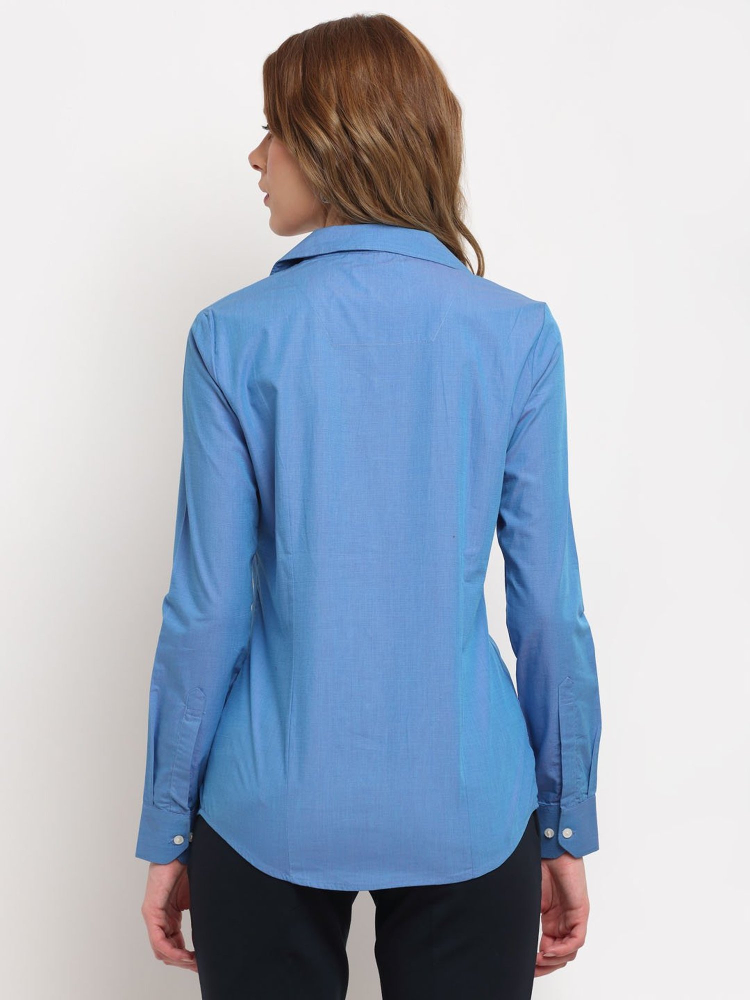 Crozo By Cantabil Blue Full Sleeve Shirt