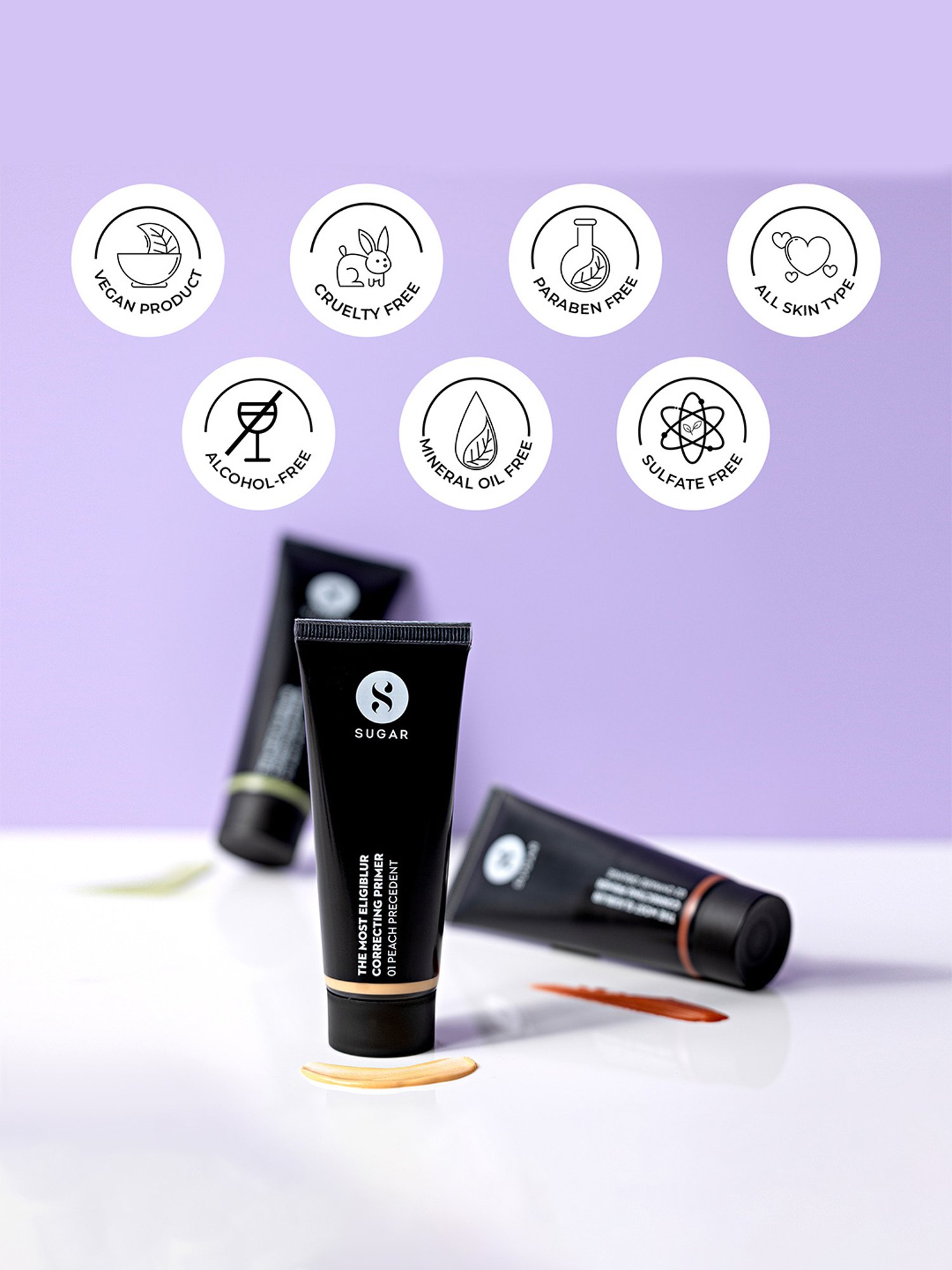 SUGAR Cosmetics The Most Eligiblur Correcting Primer 01 Peach Precedent - 30 gm