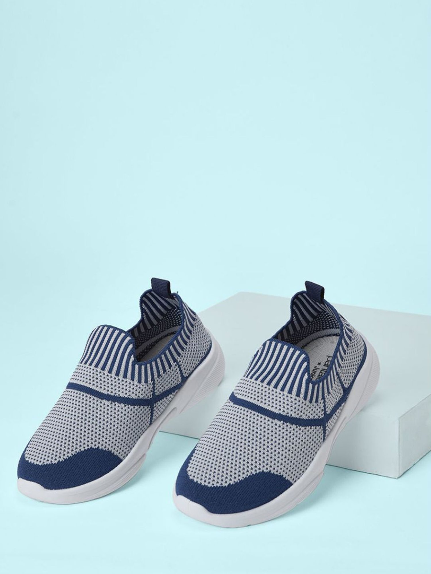 Pantaloons Junior Blue & White Casual Slip-Ons