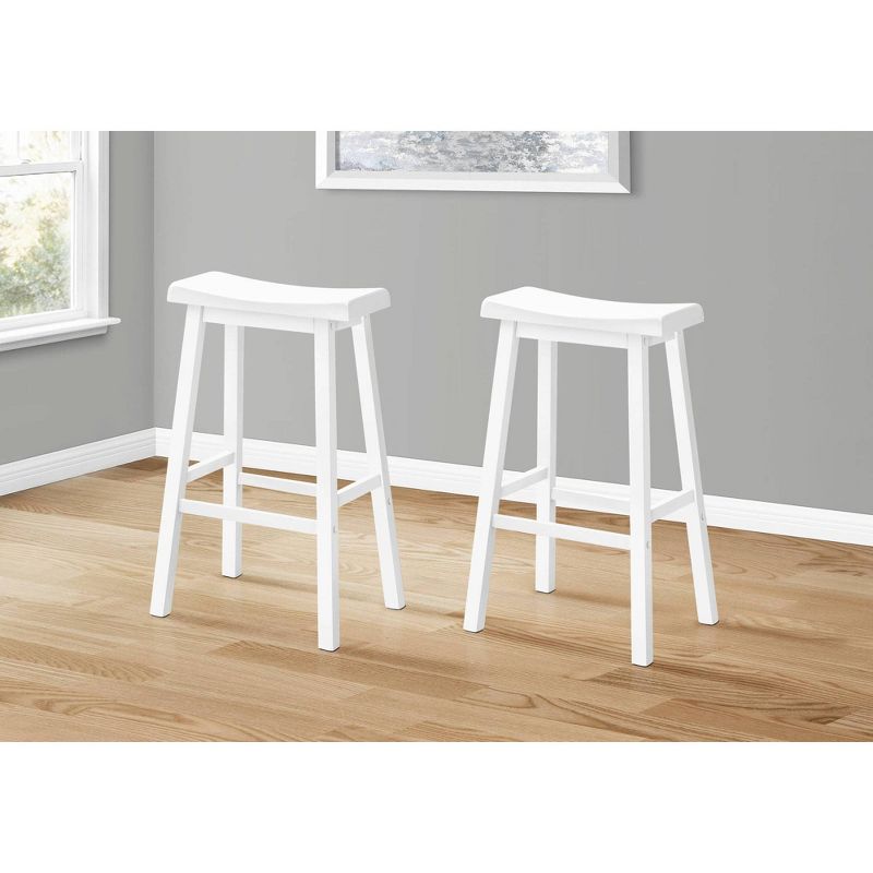 29" Saddle Seat Barstool White - EveryRoom