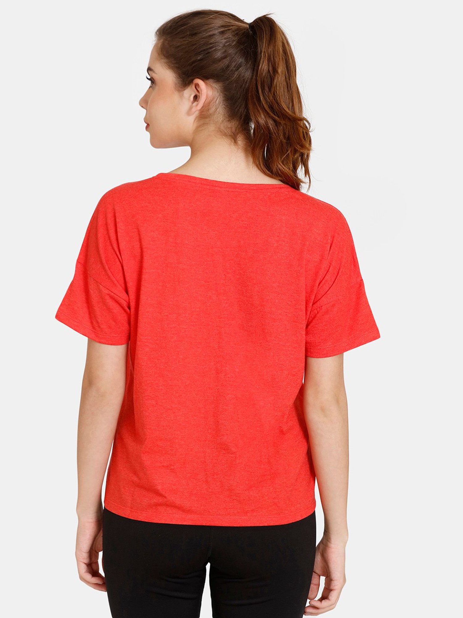 Rosaline by Zivame Red Printed T-Shirt