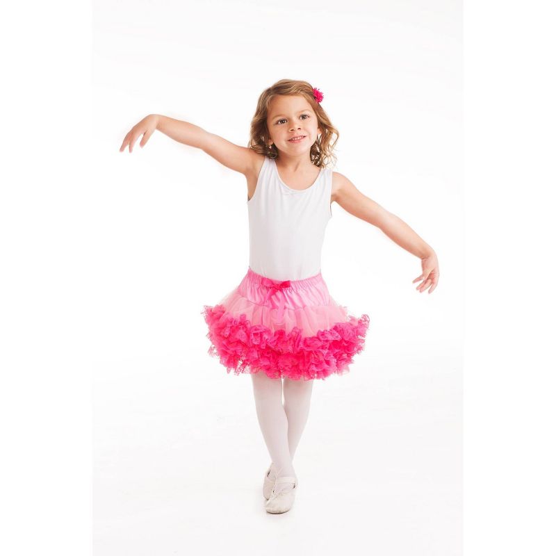 Little Adventures Girls' Fluffy Tutu - Pink/Hot Pink