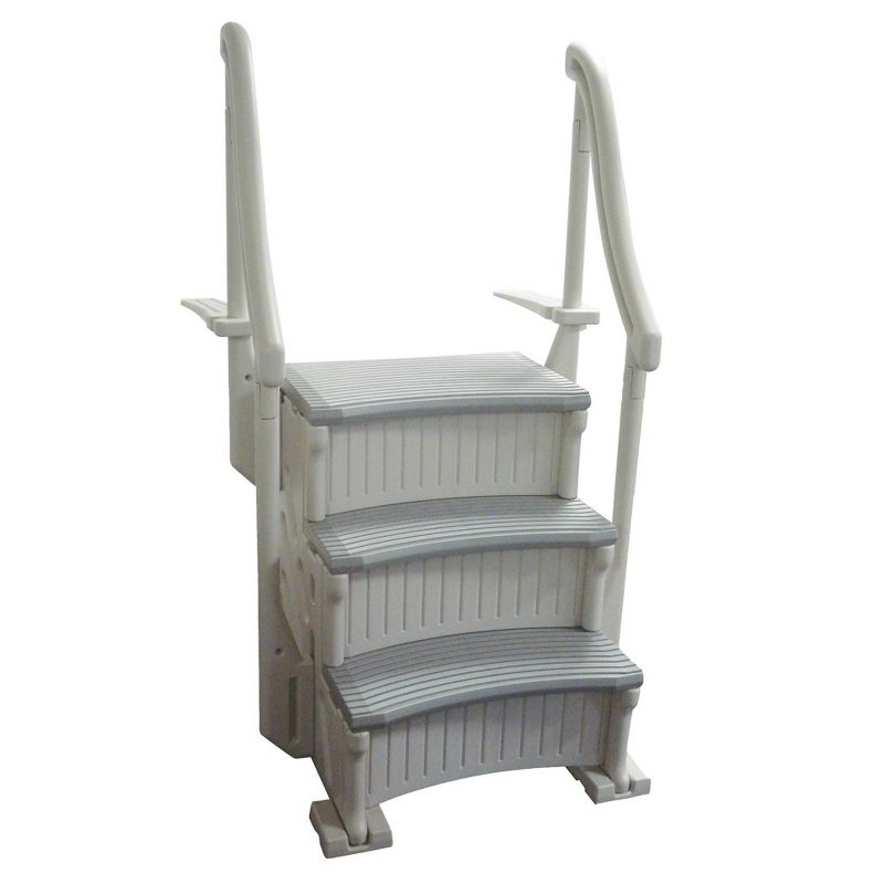 Confer CCXIG Gray Inground Swimming Pool Grand Entry Curve Steps Stairs + Mat