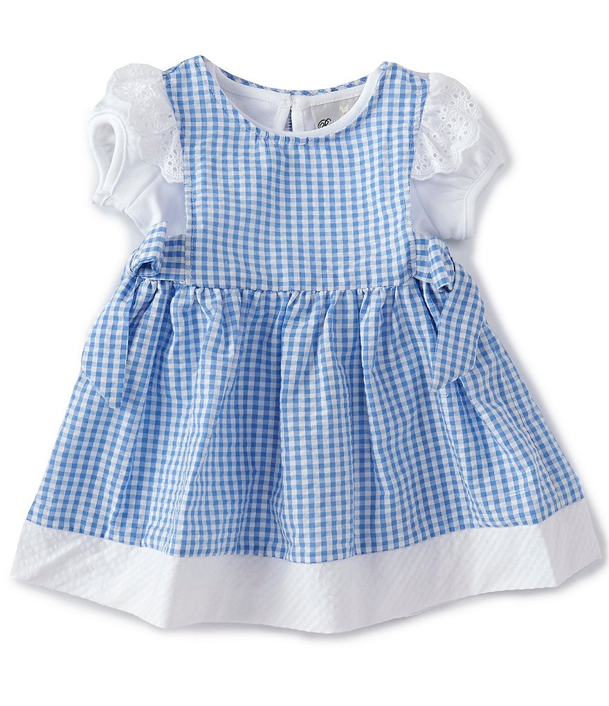 Rare Editions Baby Girls 3-24 Months Short-Sleeve Bodysuit & Checked Seersucker Jumper Set