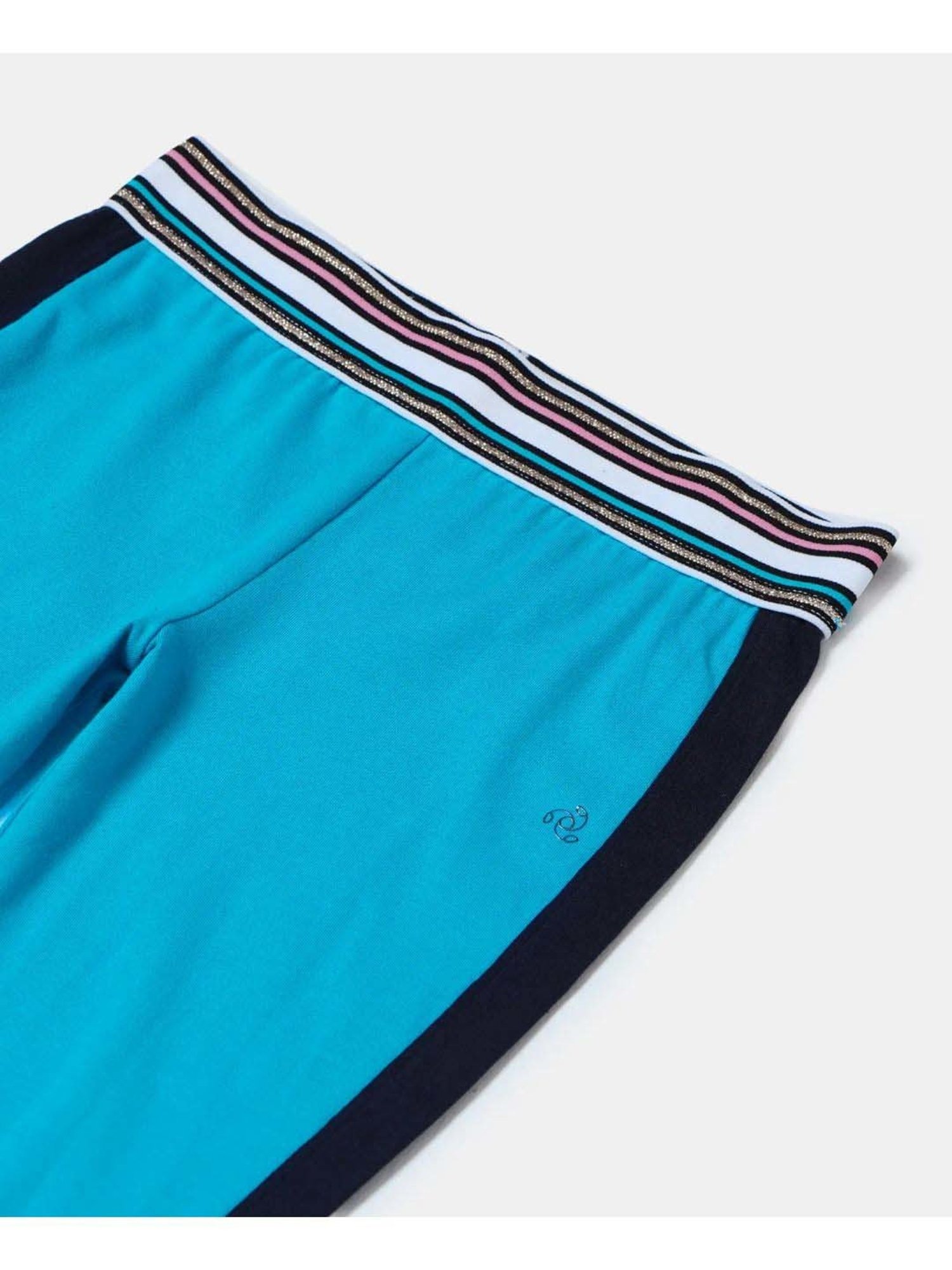 Jockey Girls Blue Solid Leggings