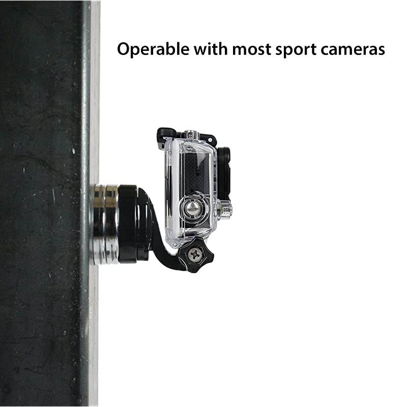 Chrome Plated Magnetic Camera Phone Mount wQuick Clip for Sports Camera or Phone Great for Video Pictures Livestreaming or WOD Lg Clip Magnet