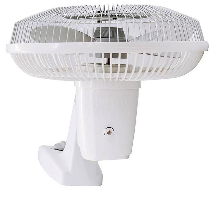 Air King 12 Inch 1/50 Horsepower 3-Speed Adjustable Commercial-Grade 90-Degree Oscillating Enclosed Workshop Home Garage Steel Wall Mounted Fan, White