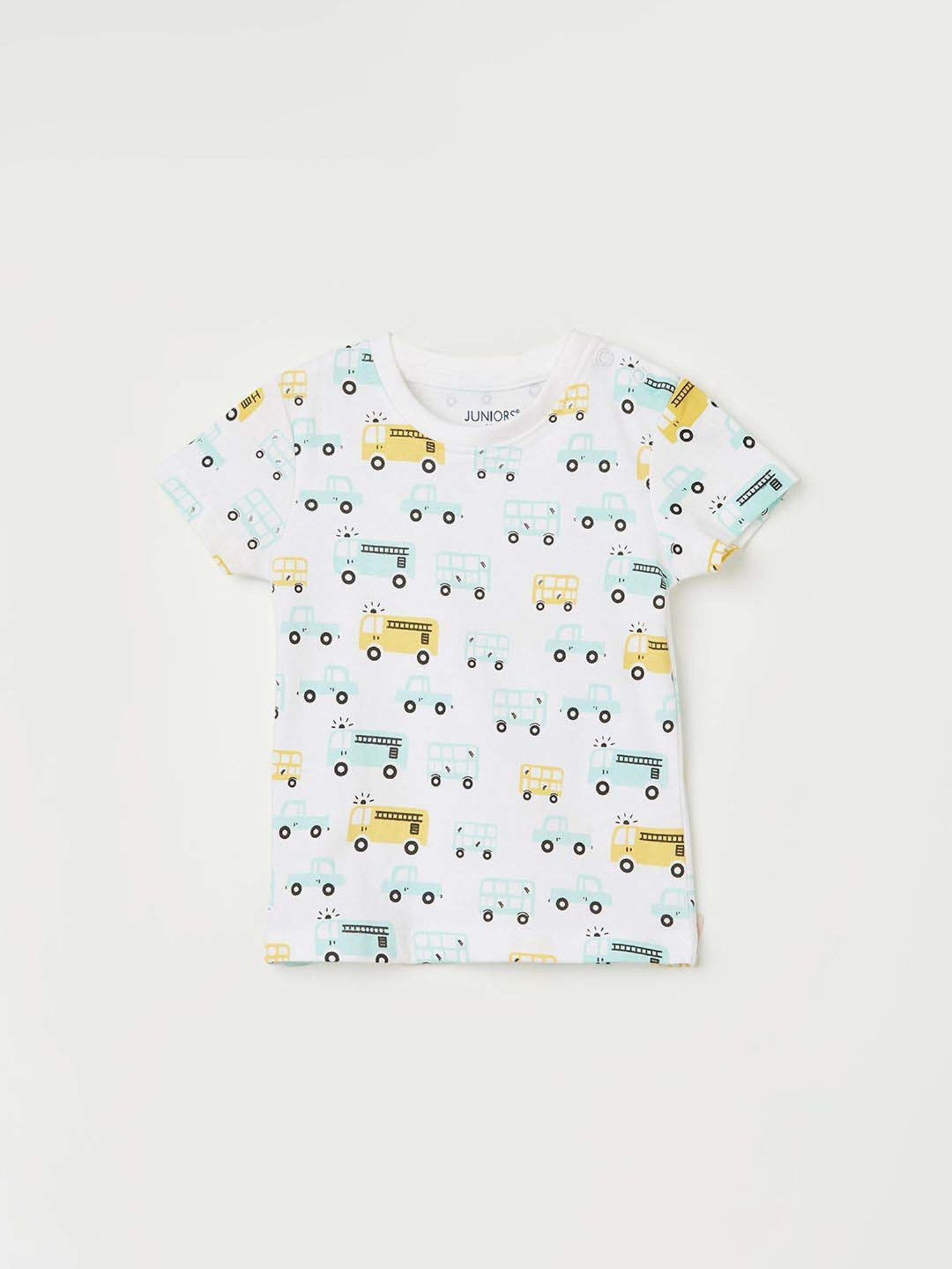 Juniors by Lifestyle Blue & White Cotton Printed Dungaree Set