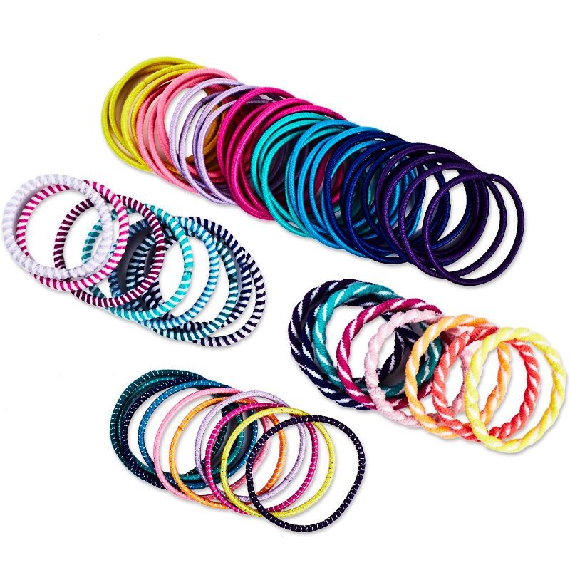 scunci Assorted Colors and Patterns Elastics - 60pk