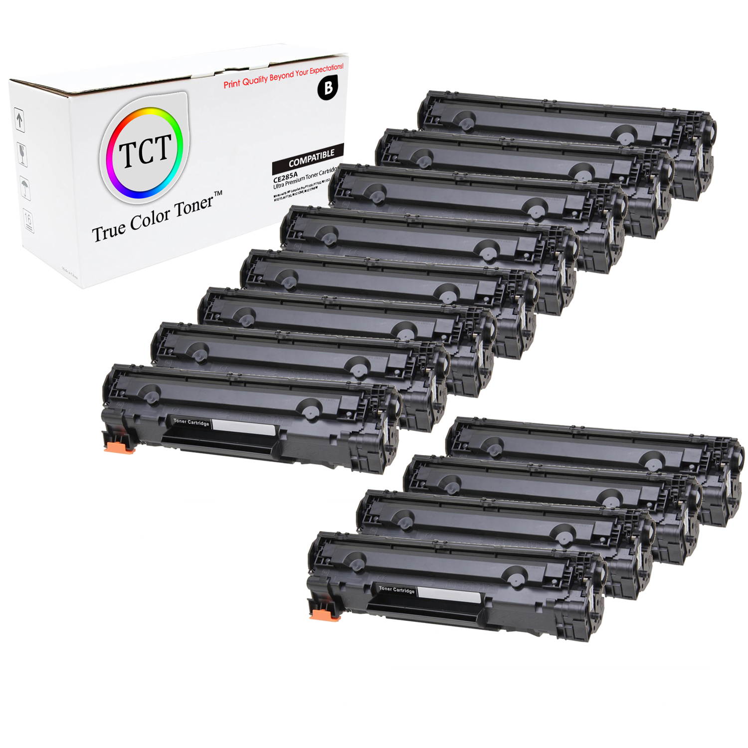 TCT Premium Compatible CE285AJ CE285A 85A Jumbo Black Toner Cartridge Replacement for HP LaserJet M1132 M1212NF M1217NFW MFP, P1102 P1102W Printers (3,200 Pages) - 4 Pack