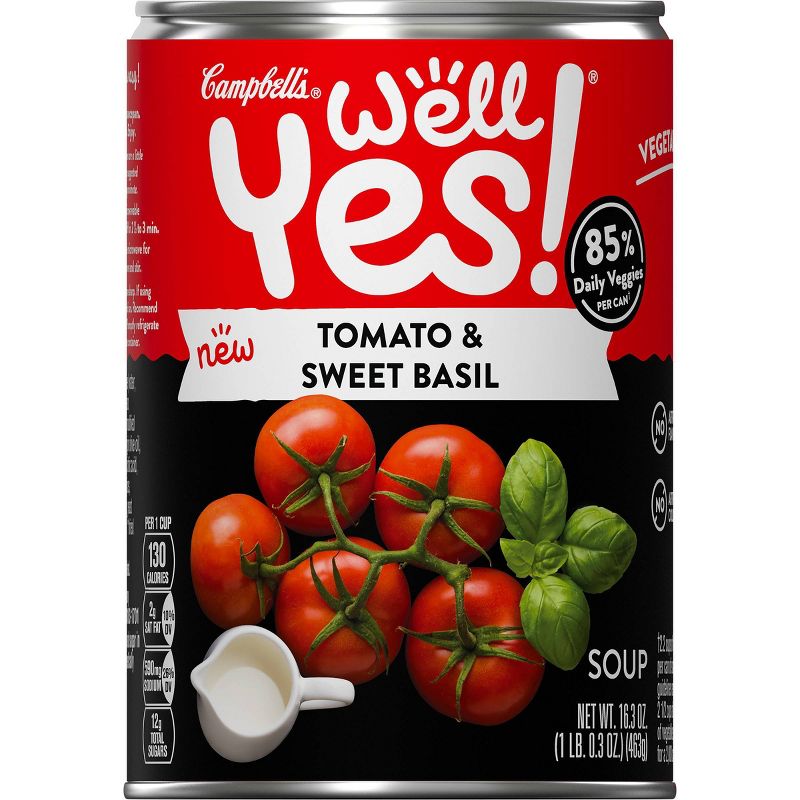 Campbell's Well Yes! Tomato Basil Bisque Lightly Salted - 16.3 fl oz
