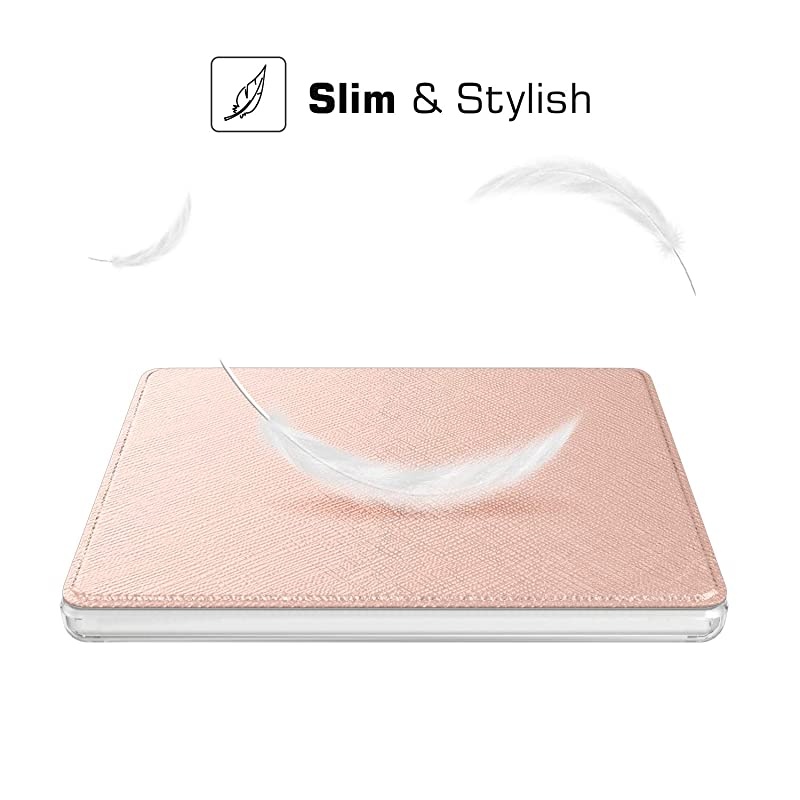 Case Fits AllNew Kindle Oasis 9th and 10th Generation ONLY 2017 and 2019 Release Slim Lightweight Cover with Translucent Frosted Back Protector Rose Gold