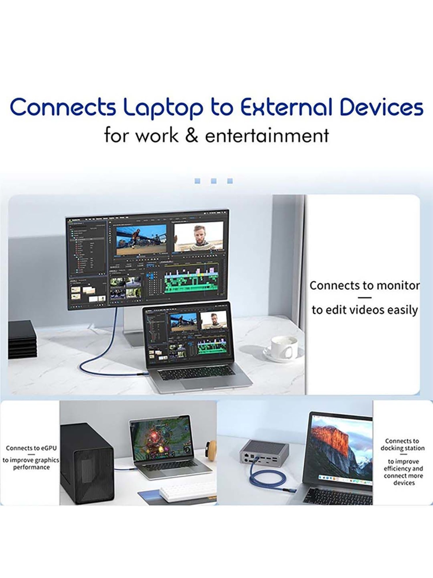 Moerdon SCB138 Fast Charging Data transfer Cable with LED indicator (Black)