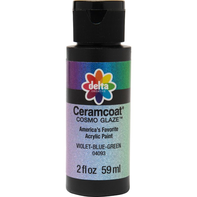 Delta Ceramcoat Cosmo Glaze Acrylic Paint (2oz) - Violet-Blue-Green