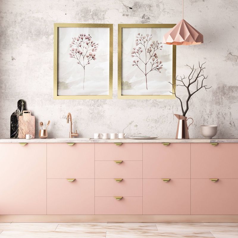 (Set of 2) 16" x 20" Blush Branches Framed Wall Canvas Pink - Gallery 57