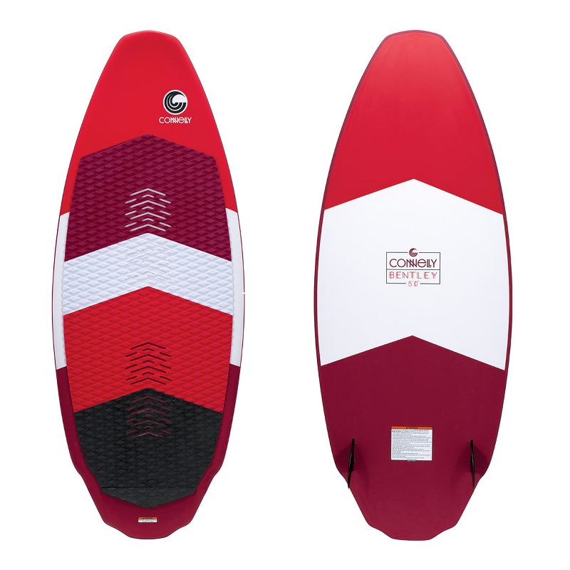 Connelly High-Performance Solid 5-Foot Durable 22-Inch Extra Wide Bentley Intermediate/Advanced Skim/Surf Board, Red