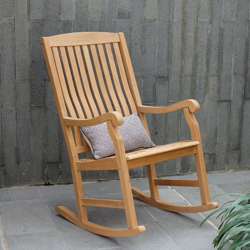 Sherwood Solid Teak Outdoor Rocking Chair - Cambridge Casual
