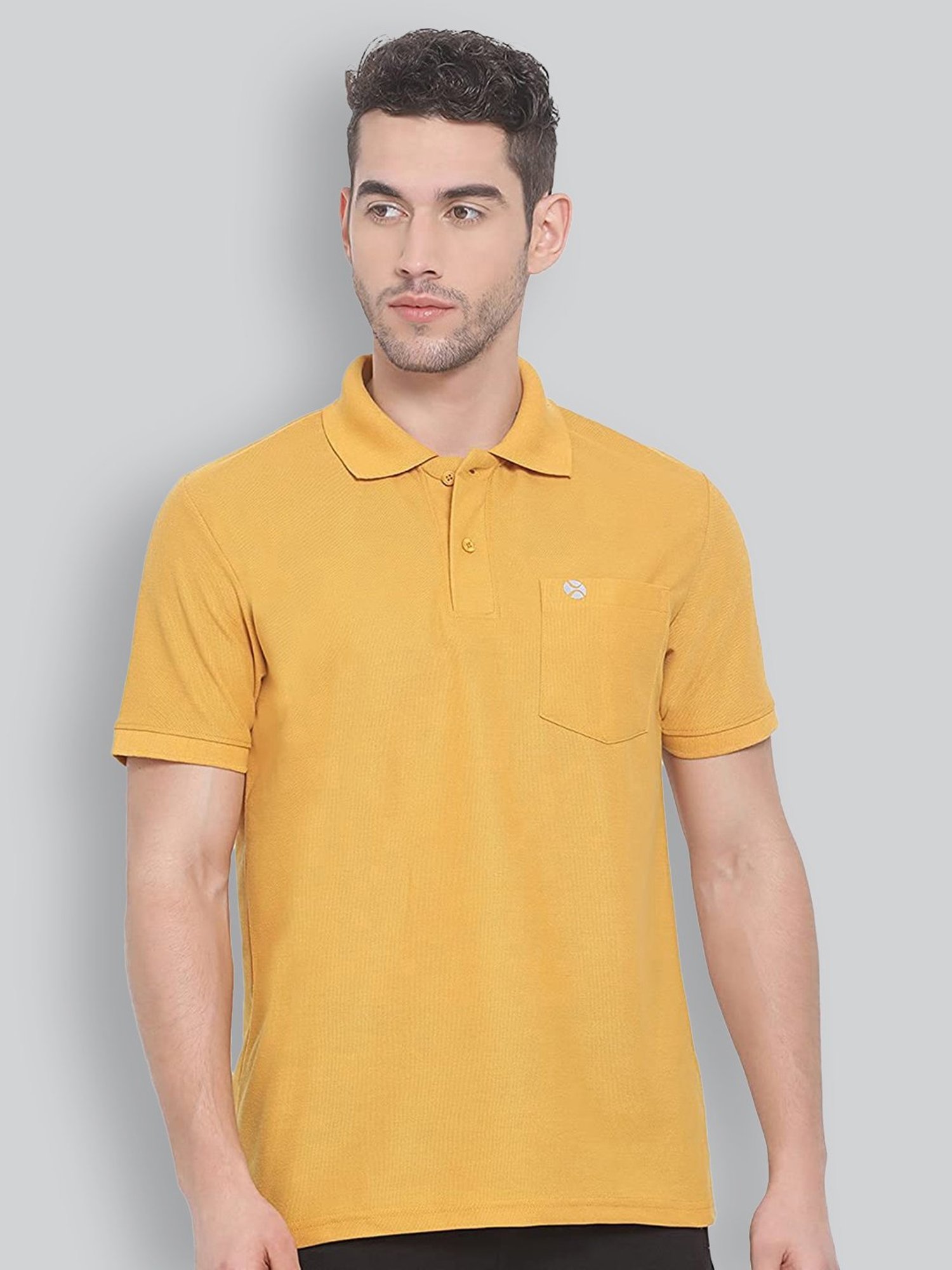 Lux Nitro Mustard Regular Fit Polo T-Shirt